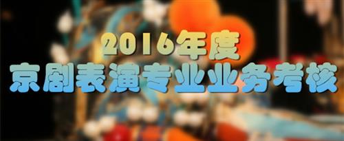 骚逼水多紧视频国家京剧院2016年度京剧表演专业业务考...